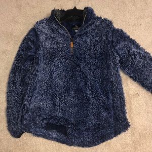 Simply southern navy blue Sherpa